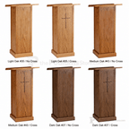 Portable Lectern — Oak, Optional Cross (PS-T-40) Portable Lectern T-40 Light Oak 35 No Cross - thePodiumsStore