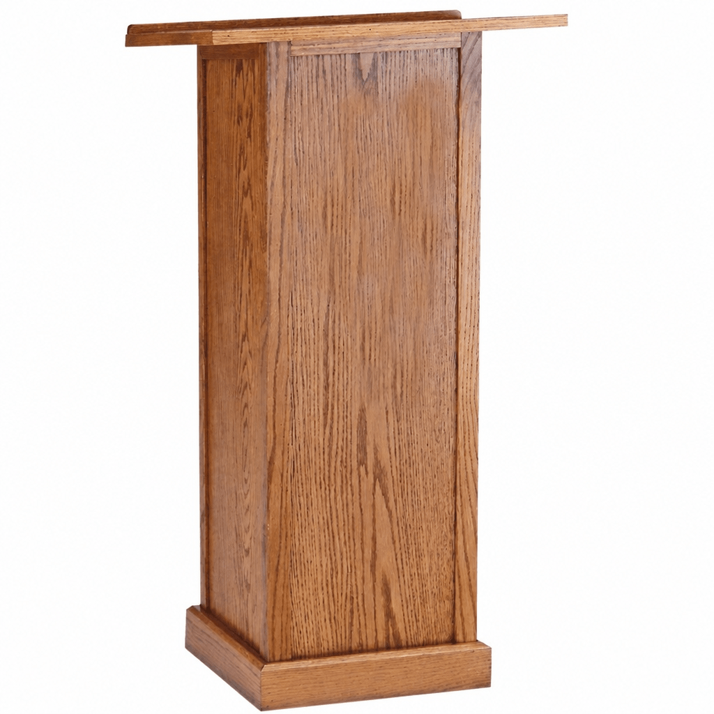 Portable Lectern — Oak, Optional Cross (PS-T-40) Portable Lectern T-40 Light Oak 35 No Cross - thePodiumsStore