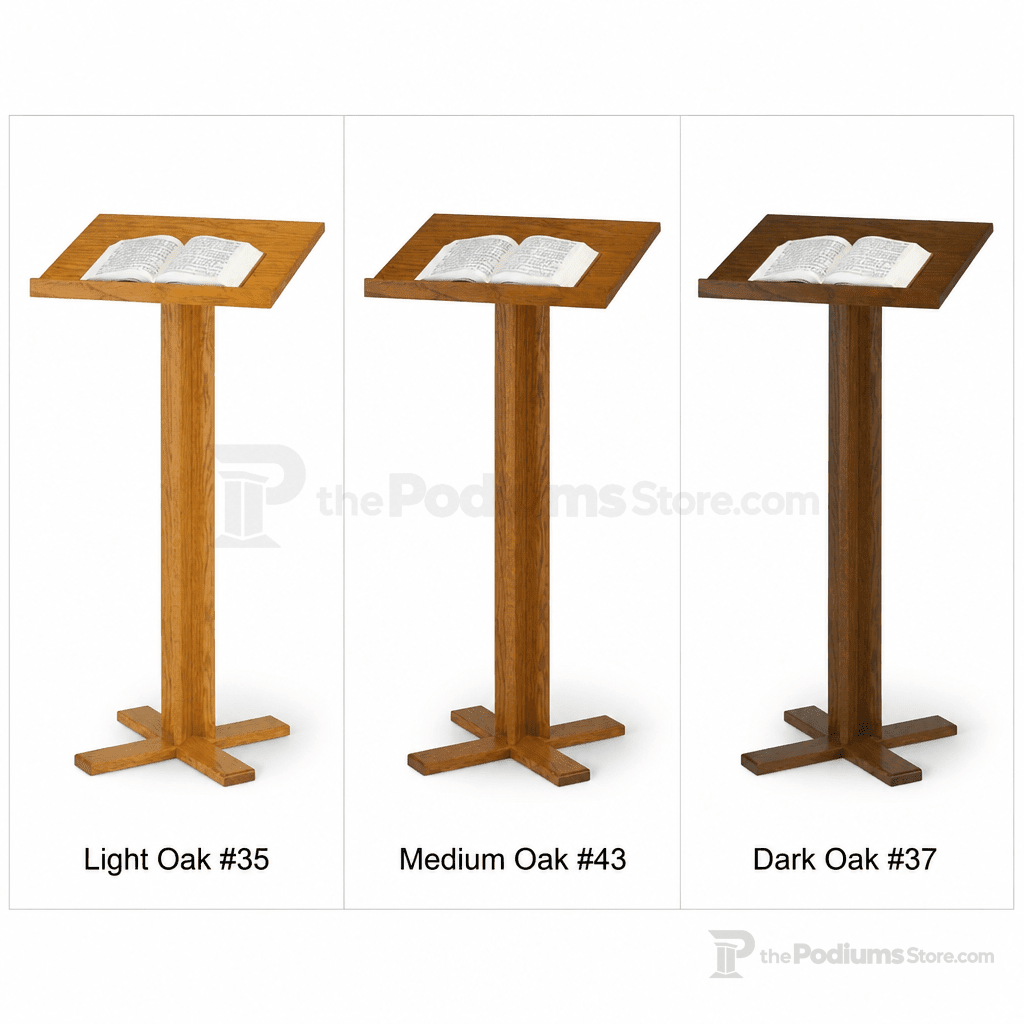 Portable Lectern / Speaker Stand — Oak (PS-T-35) Portable Lectern T-35 Light Oak 35 - thePodiumsStore