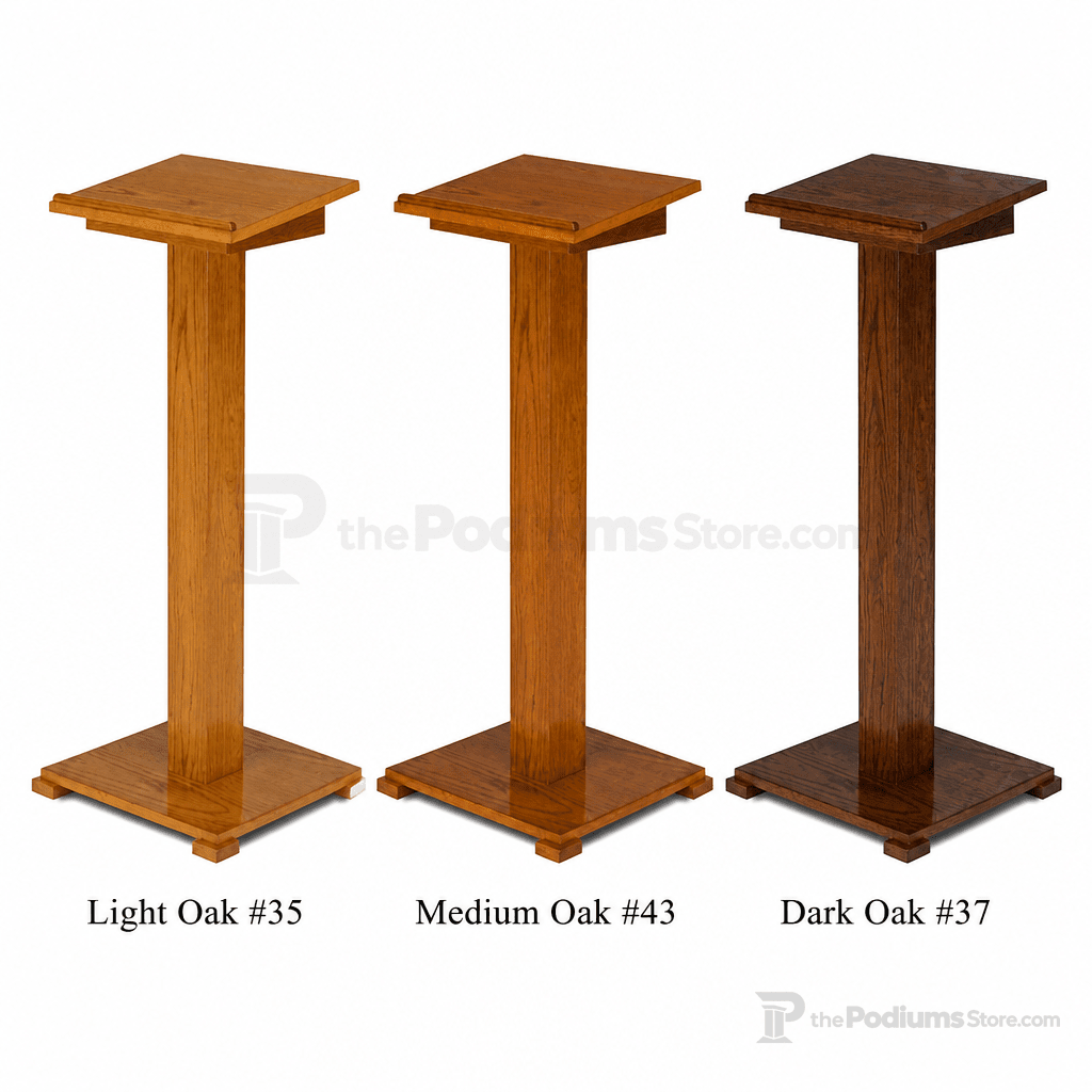 Portable Presentation Lectern — Oak (PS-T-15) Portable Lectern T-15 Light Oak 35 - thePodiumsStore