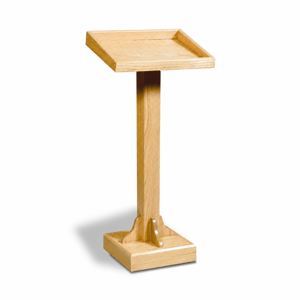 Portable Presentation Lectern — Oak (PS-T-30) Portable Lectern T-30 Light Oak 35 - thePodiumsStore