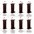 Power Plus Sound Lectern — Mahogany (PS-111-PLS) Sound Lectern 111PLS Mahogany No Accessories No Battery - thePodiumsStore