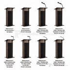 Power Plus Sound Lectern — Ribbonwood (PS-111-PLS) Sound Lectern 111PLS Ribbonwood No Accessories No Battery - thePodiumsStore