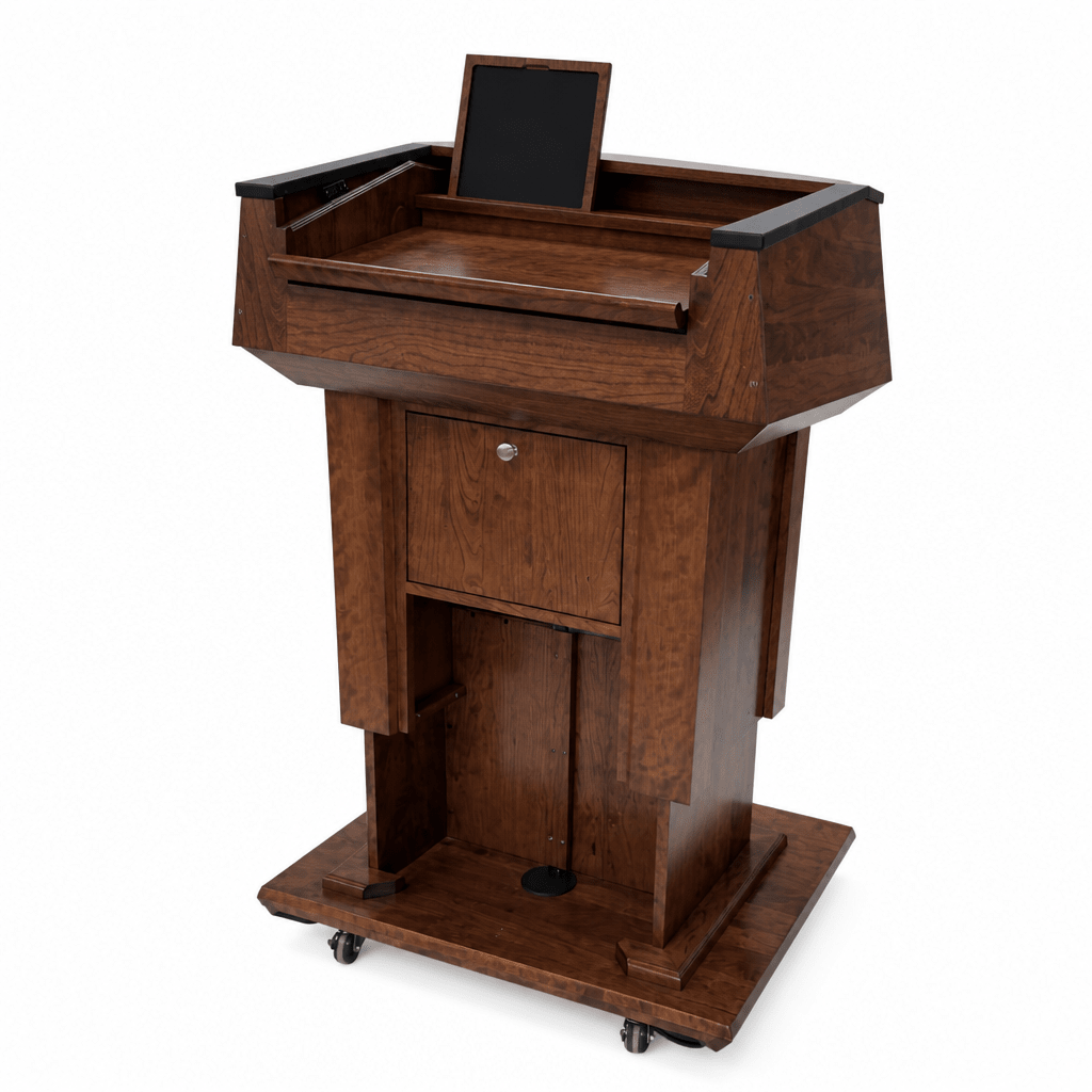 Presidential Plus Lift Wood Lectern (PS-PRES900-LIFT) Height Adjustable Lectern PRES900-LIFT Oak Natural (Clear Finish) - thePodiumsStore