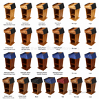 Presidential Solid Hardwood Podium (PS-PRES500) Hardwood Lectern PRES500 Oak Wood - Natural (Clear Coat) Black No Logo - thePodiumsStore