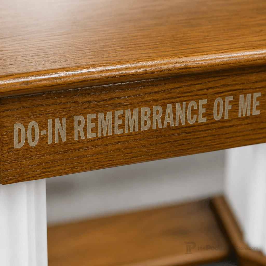 Proclaimer Winged Wood & Acrylic Communion Table (PS-705W) Communion Table 705W Light Oak 35 - thePodiumsStore