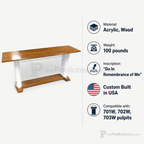 Proclaimer Winged Wood & Acrylic Communion Table (PS-705W) Communion Table 705W Light Oak 35 - thePodiumsStore