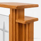 Proclaimer Winged Wood & Acrylic Pulpit (PS-702) Wood & Acrylic Pulpit 702 Light Oak 35 - thePodiumsStore