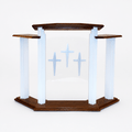 Proclaimer Winged Wood & Acrylic Pulpit (PS-702W) Wood & Acrylic Pulpit 702W Light Oak 35 - thePodiumsStore