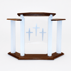 Proclaimer Winged Wood & Acrylic Pulpit (PS-702W) Wood & Acrylic Pulpit 702W Light Oak 35 - thePodiumsStore