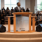 Proclaimer Winged Wood & Acrylic Pulpit (PS-703) Wood & Acrylic Pulpit 703 Light Oak 35 - thePodiumsStore