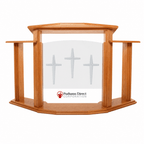 Proclaimer Winged Wood & Acrylic Pulpit (PS-703) Wood & Acrylic Pulpit 703 Light Oak 35 - thePodiumsStore