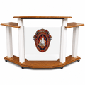 Proclaimer Winged Wood & Acrylic Pulpit (PS-703W) Wood & Acrylic Pulpit 703W Light Oak 35 - thePodiumsStore