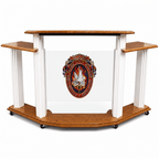 Proclaimer Winged Wood & Acrylic Pulpit (PS-703W) Wood & Acrylic Pulpit 703W Light Oak 35 - thePodiumsStore