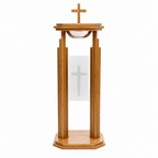 Proclaimer Wood & Acrylic Baptismal Font (PS-709) Baptismal Font 709 Light Oak 35 - thePodiumsStore
