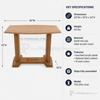 Proclaimer Wood & Acrylic Communion Table (PS-705) Communion Table 705 Light Oak 35 - thePodiumsStore
