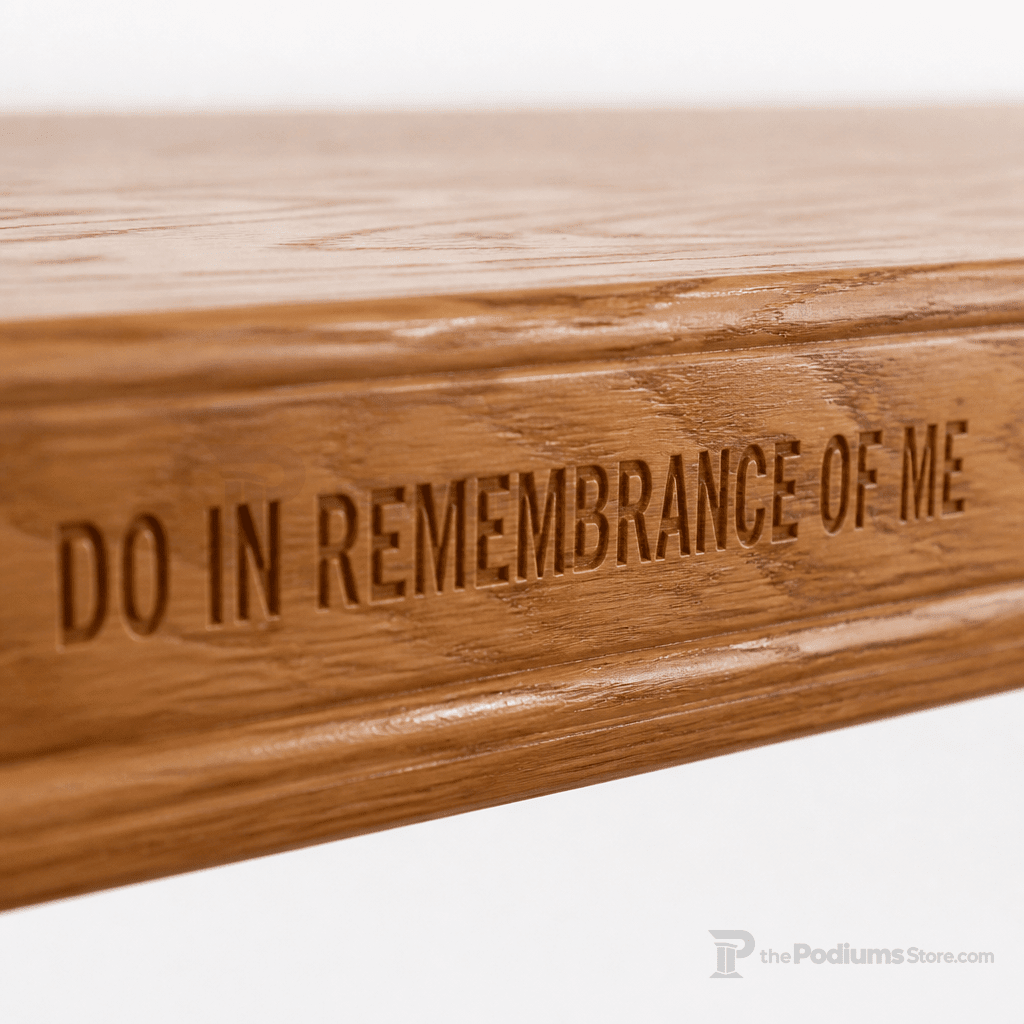 Proclaimer Wood & Acrylic Communion Table (PS-707) Communion Table 707 Light Oak 35 - thePodiumsStore