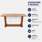 Proclaimer Wood & Acrylic Communion Table (PS-707) Communion Table 707 Light Oak 35 - thePodiumsStore