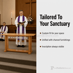 Proclaimer Wood & Acrylic Communion Table (PS-707) Communion Table 707 Light Oak 35 - thePodiumsStore
