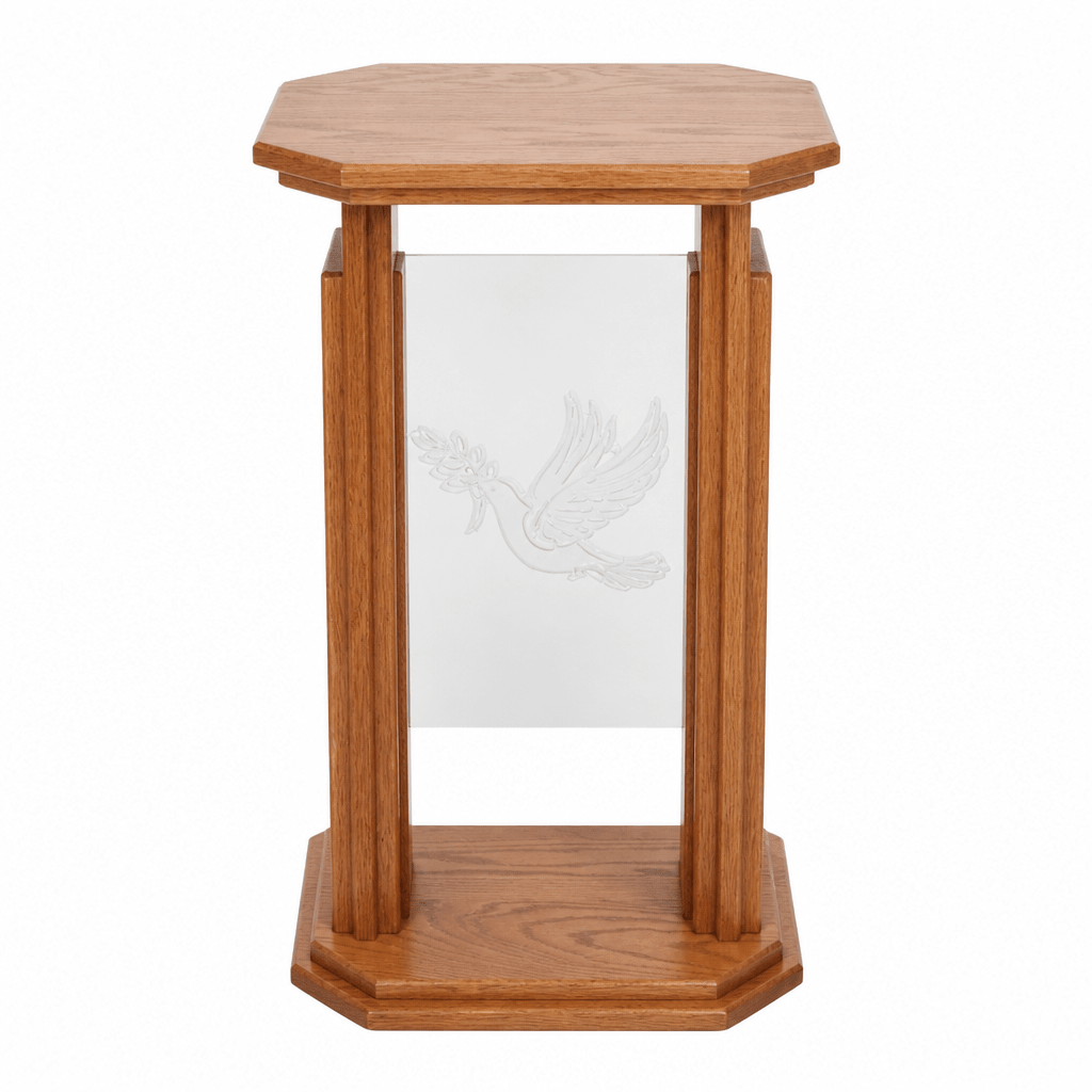 Proclaimer Wood & Acrylic Flower Stand (PS-708) Flower Stand 708 Light Oak 35 - thePodiumsStore