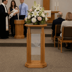 Proclaimer Wood & Acrylic Flower Stand (PS-708) Flower Stand 708 Light Oak 35 - thePodiumsStore