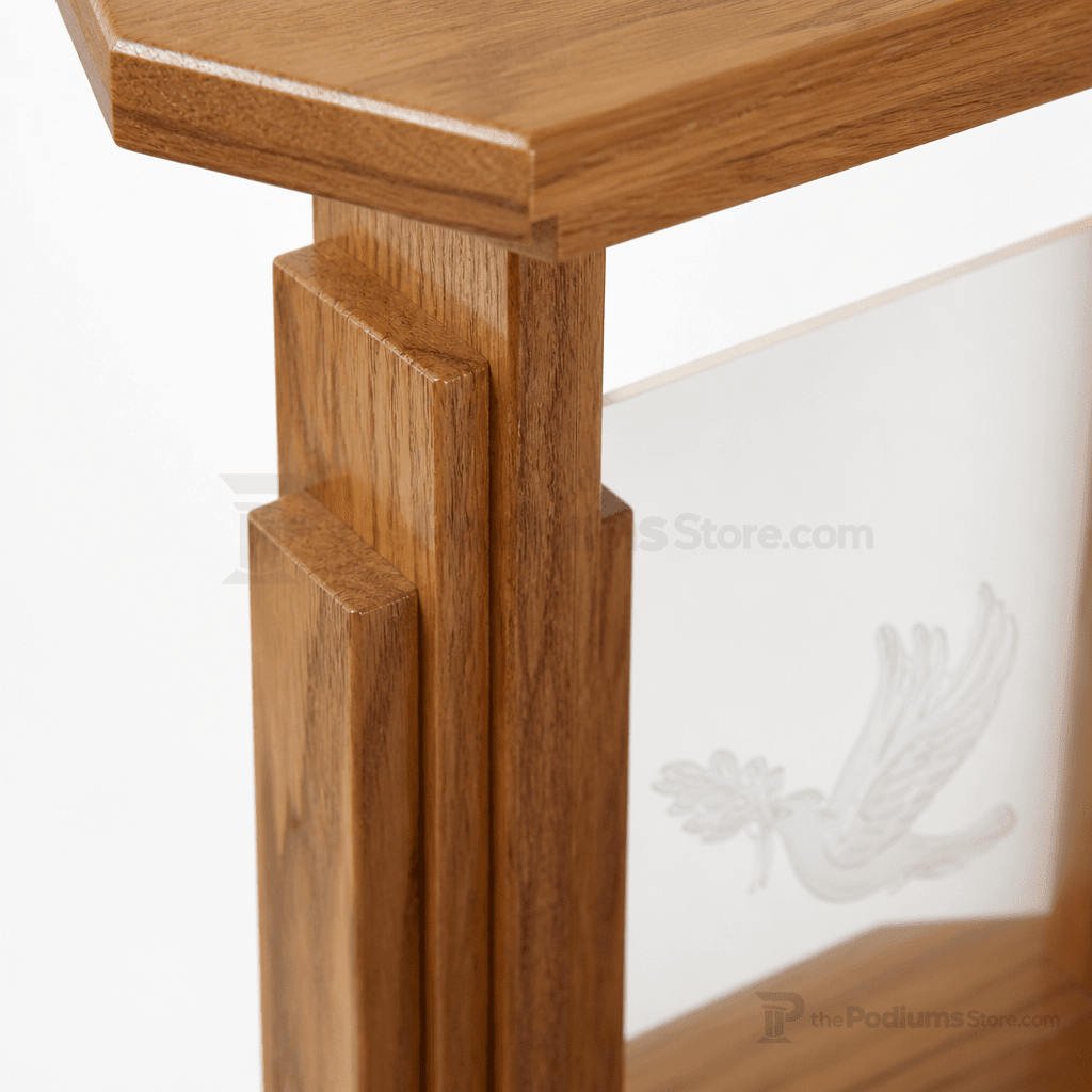 Proclaimer Wood & Acrylic Flower Stand (PS-708) Flower Stand 708 Light Oak 35 - thePodiumsStore