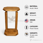 Proclaimer Wood & Acrylic Flower Stand (PS-708) Flower Stand 708 Light Oak 35 - thePodiumsStore