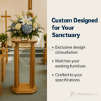Proclaimer Wood & Acrylic Flower Stand (PS-708) Flower Stand 708 Light Oak 35 - thePodiumsStore