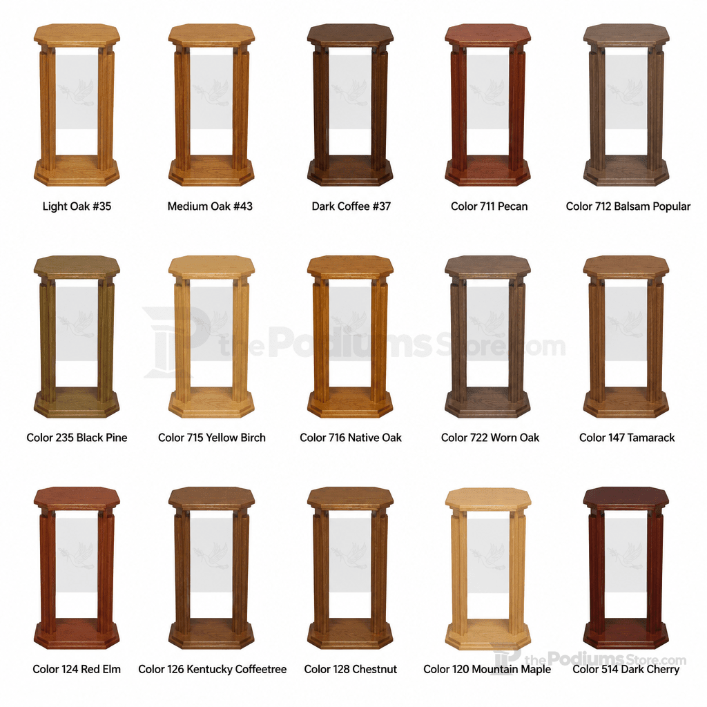Proclaimer Wood & Acrylic Flower Stand (PS-708) Flower Stand 708 Light Oak 35 - thePodiumsStore