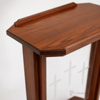 Proclaimer Wood & Acrylic Preaching Stand (PS-704) Wood & Acrylic Pulpit 704 Light Oak 35 - thePodiumsStore