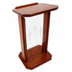 Proclaimer Wood & Acrylic Preaching Stand (PS-704) Wood & Acrylic Pulpit 704 Light Oak 35 - thePodiumsStore