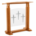 Proclaimer Wood & Acrylic Pulpit (PS-701) Wood & Acrylic Pulpit 701 Light Oak 35 - thePodiumsStore