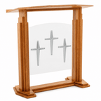 Proclaimer Wood & Acrylic Pulpit (PS-701) Wood & Acrylic Pulpit 701 Light Oak 35 - thePodiumsStore