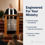 Proclaimer Wood & Acrylic Pulpit (PS-701) Wood & Acrylic Pulpit 701 Light Oak 35 - thePodiumsStore