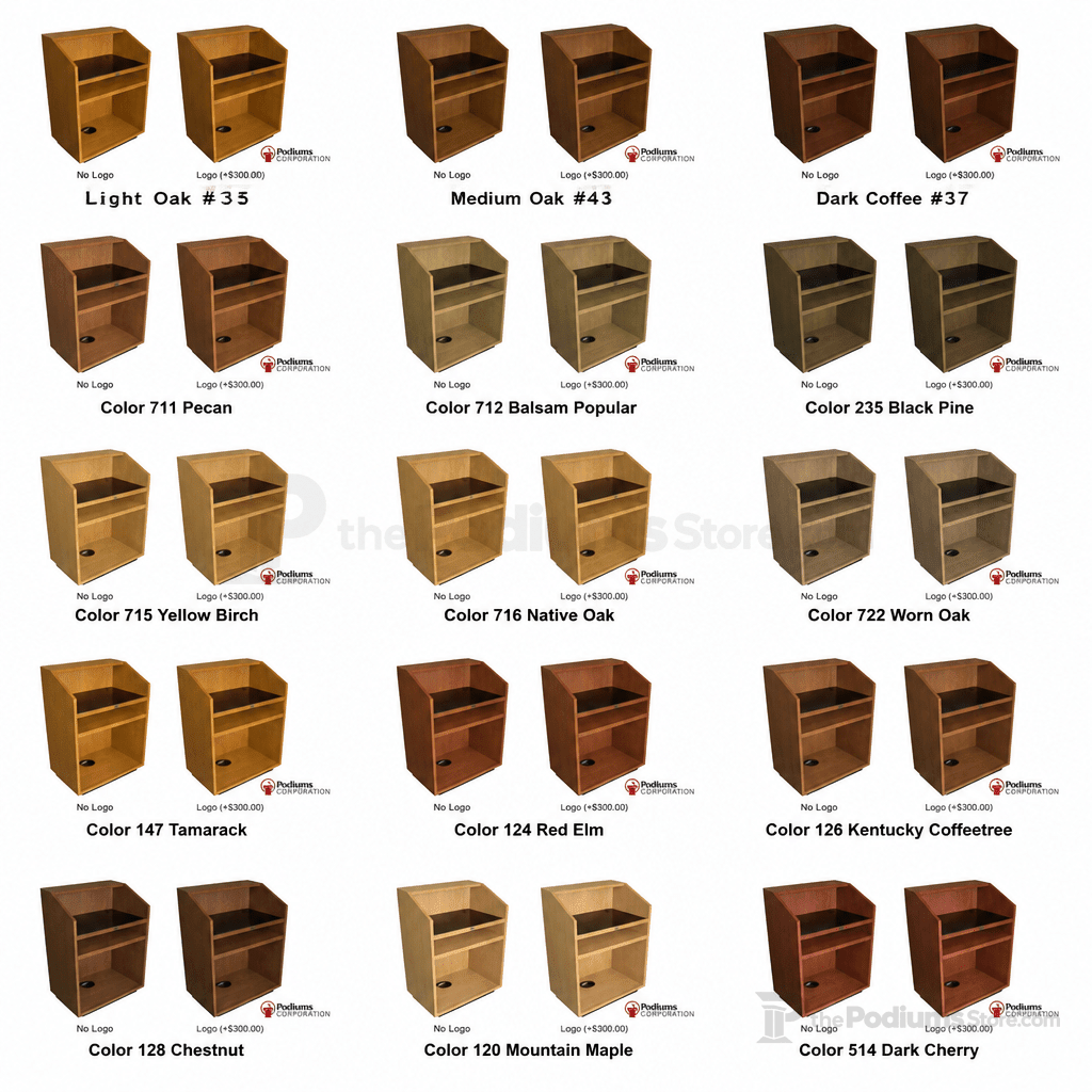 Providence Solid Hardwood Lectern Hardwood Lectern PDPRO Light Oak 35 No Logo - thePodiumsStore
