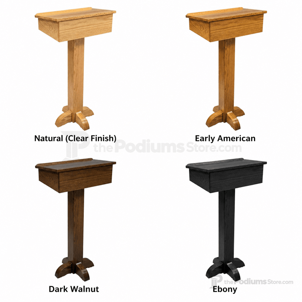 PSS243 Portable Wood Presentation Lectern Portable Lectern PSS243-O Natural (Clear Finish) - thePodiumsStore