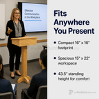 PSS243 Portable Wood Presentation Lectern Portable Lectern PSS243-O Natural (Clear Finish) - thePodiumsStore