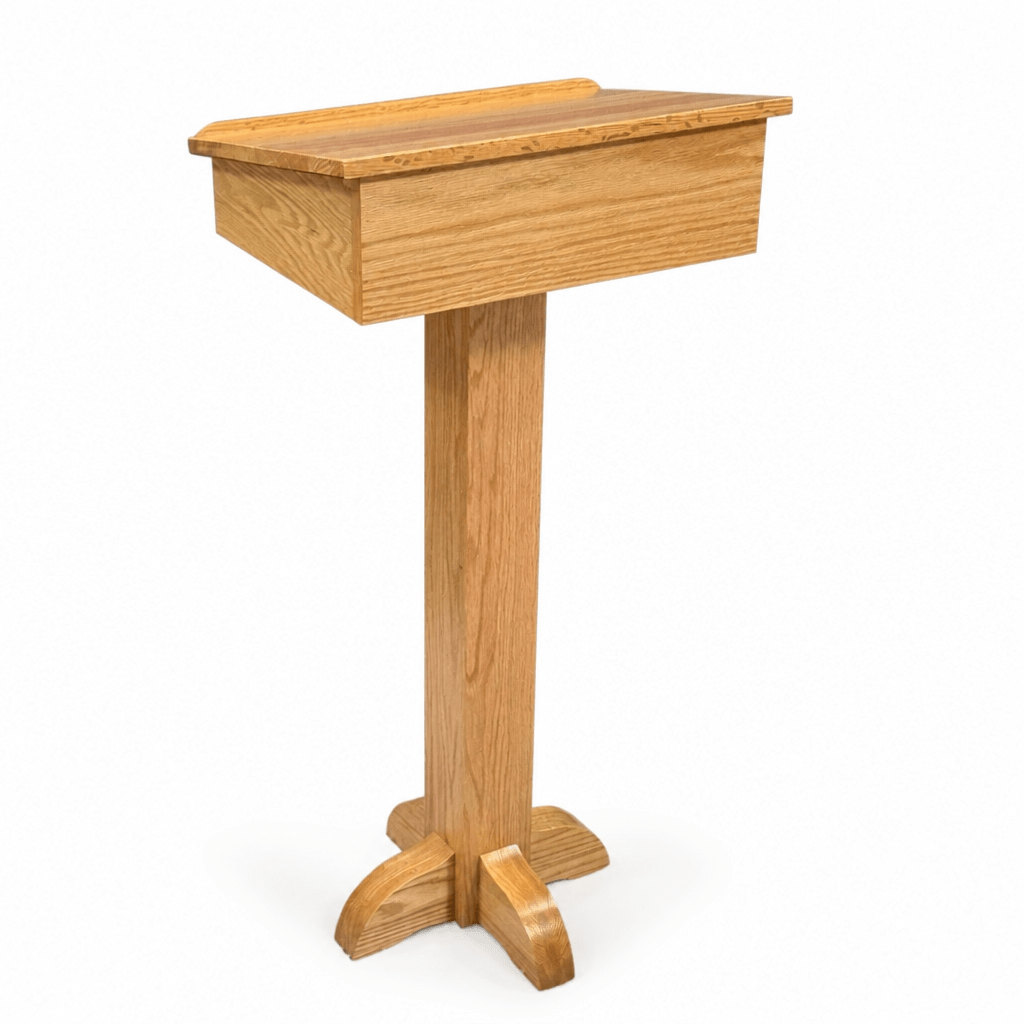 PSS243 Portable Wood Presentation Lectern Portable Lectern PSS243-O Natural (Clear Finish) - thePodiumsStore