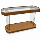 Rhema Glass Communion Table (PS-NC40) Communion Table NC40 Natural Communion Table 40" - thePodiumsStore