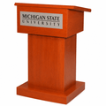 Royal Solid Hardwood Lectern Hardwood Lectern PDROY Light Oak 35 No Logo - thePodiumsStore