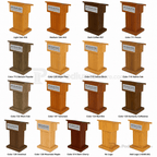 Royal Solid Hardwood Lectern Hardwood Lectern PDROY Light Oak 35 No Logo - thePodiumsStore