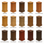 Scrollwork Wood Church Flower Stand (PS-500) Flower Stand NO 500F Light Oak 35 - thePodiumsStore
