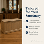 Scrollwork Wood Communion Table (PS-500) Communion Table NO 500 Light Oak 35 - thePodiumsStore