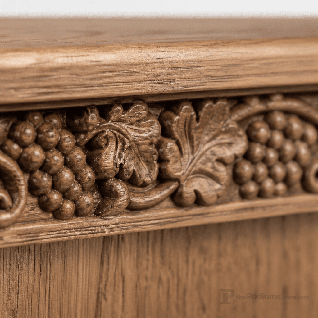 Scrollwork Wood Communion Table (PS-500) Communion Table NO 500 Light Oak 35 - thePodiumsStore