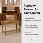 Scrollwork Wood Communion Table (PS-505) Communion Table NO. 505 Light Oak 35 - thePodiumsStore