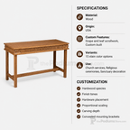 Scrollwork Wood Communion Table (PS-505) Communion Table NO. 505 Light Oak 35 - thePodiumsStore