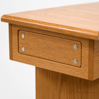 Senator Solid Hardwood Lectern (PS-SNT244) Hardwood Lectern SNT244-O Natural (Clear Finish) No Logo - thePodiumsStore