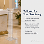 Single-Column Acrylic Church Water Stand Church Water Stand NSTAND3 - thePodiumsStore