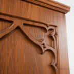 Single-Panel Wood Church Pulpit (PS-201) Church Wood Pulpit NO 201 Light Oak 35 - thePodiumsStore