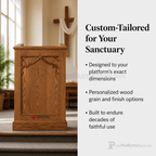 Single-Panel Wood Church Pulpit (PS-201) Church Wood Pulpit NO 201 Light Oak 35 - thePodiumsStore